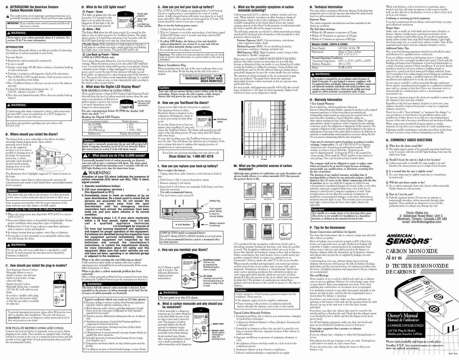 American Sensor Carbon Monoxide Alarm CO900-page_pdf